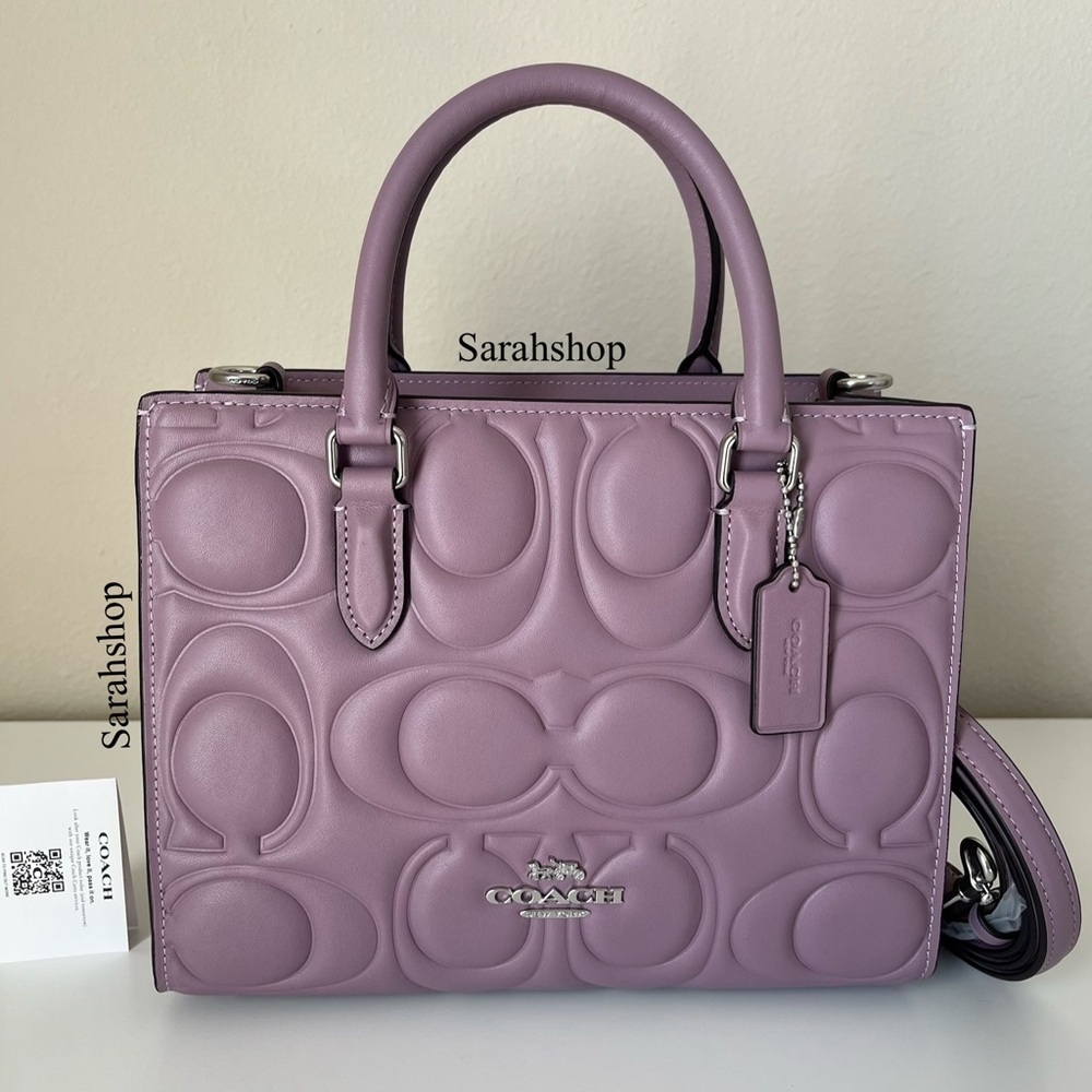 ✅Coach Maggie Small Tote Bag In Signature Leather